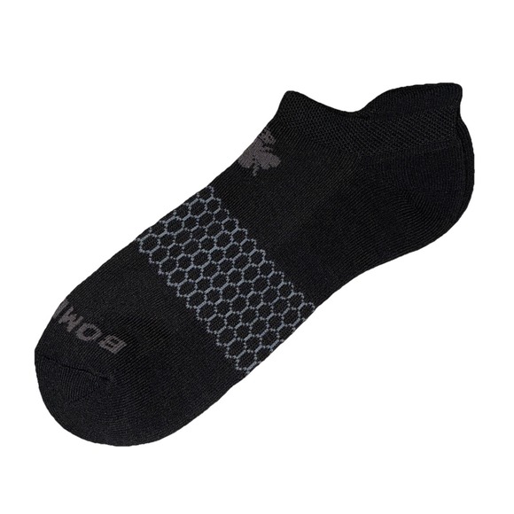 BOMBAS Socks Men's L (US 9.5-13) Black Gray Ankle Logo NEW Lot Of 5 - Picture 6 of 7